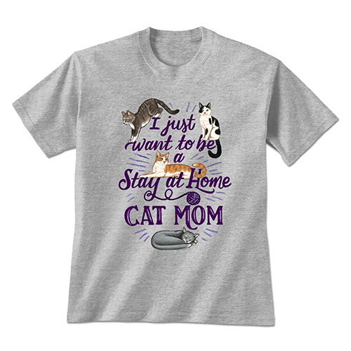 Stay at Home Cat Mom - Grey